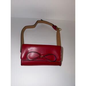 Kate Spade New York Red Leather Belt Bag Fanny Pack Bow Waist Purse GUC